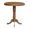 International Concepts Round 36 in Rd Top Pedestal Table, 12 in Leaf, 40.9 inH, Adjustable Height, Pecan, 36 W, 48 L, Wood K59-36RXT-6B-2 - alternate 5